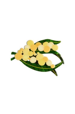 Woven Wattle Mini Brooch By Erstwilder