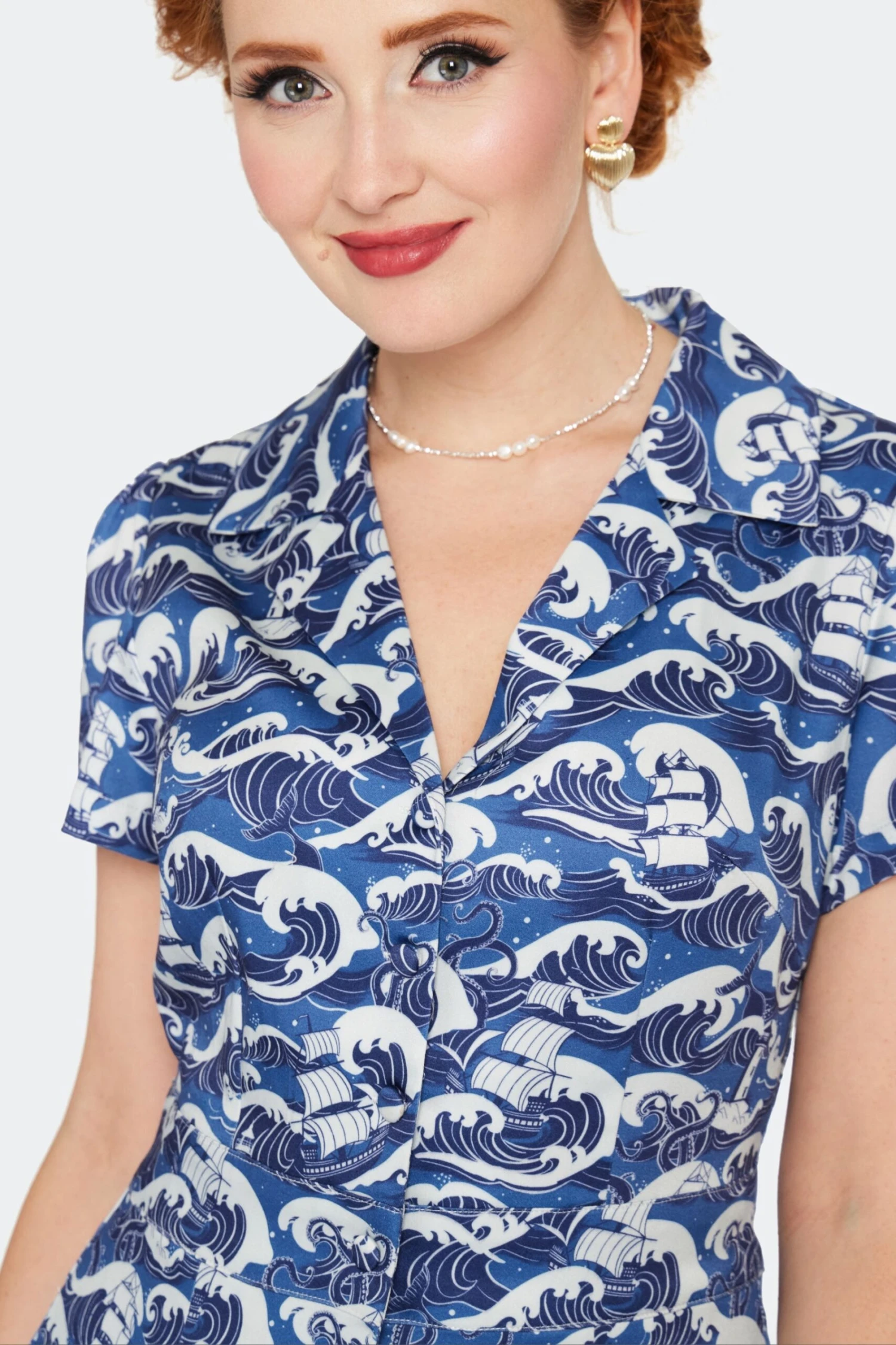 Pirate Ship Kraken Romper by Voodoo Vixen Pirate Ship Kraken Romper By Voodoo Vixen -MODERN MILLIE Shop PLA5412 BLU 03 scaled