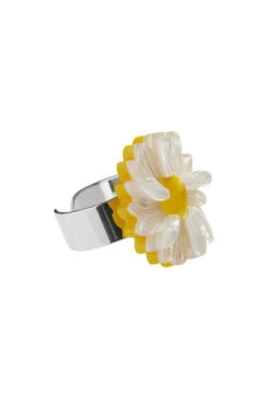 She Loves Me Daisy Statement Ring By Erstwilder