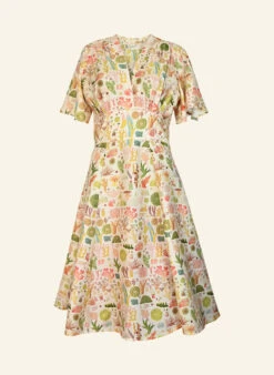 Cream Coral Reef Rita Dress By Palava X Natural History Museum 7 Cream Coral Reef Rita Dress By Palava X Natural History Museum -MODERN MILLIE Shop Rita CreamCoral Front