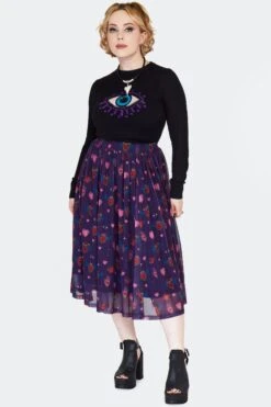 Alchemy Hearts Mesh Midi Skirt By Jawbreaker 6 Alchemy Hearts Mesh Midi Skirt By Jawbreaker -MODERN MILLIE Shop SKA4102 PUR 01