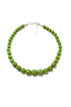 Palm Heavy Carve Beaded Necklace By Splendette