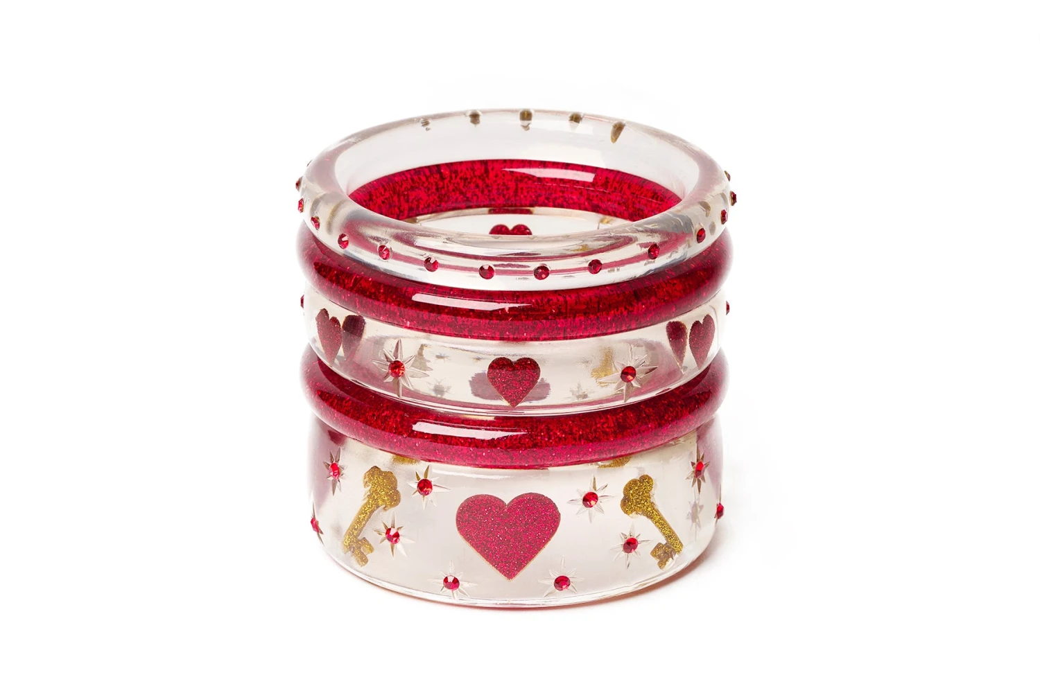 Clear Key to My Heart Narrow Bangle Bracelet by Splendette Clear Key To My Heart Narrow Bangle Bracelet By Splendette -MODERN MILLIE Shop SplendetteHeartjewelleryWideValentinesClearBangleStack cb2d87c8 9331 4d58 9957 02a7364dca8d