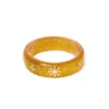 Gold Snowflake Midi Bangle Bracelet By Splendette In Multiple Sizes