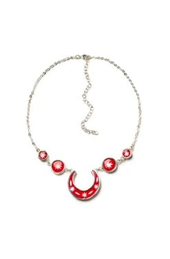 Necktie Red Necklace By Splendette