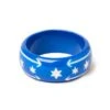Wide Denim Blue Bangle By Splendette -MODERN MILLIE Shop Splendette Western Jewellery Wide Denim Blue Bangle