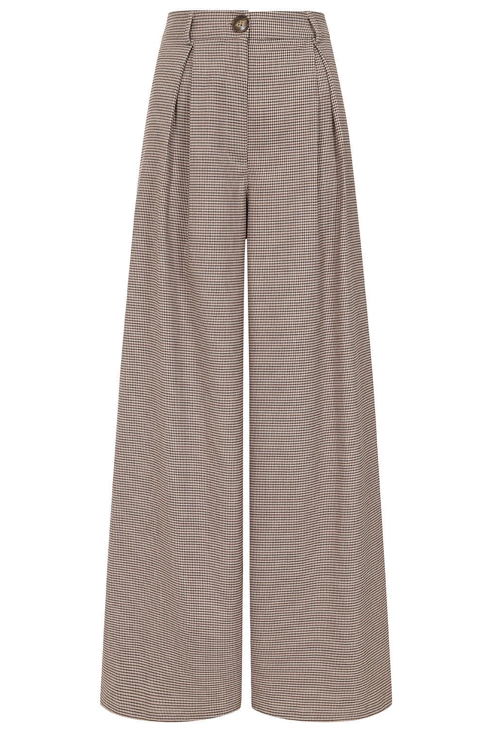 Brown Tweed Eliza Pants by Banned Brown Tweed Eliza Pants By Banned -MODERN MILLIE Shop TR31278BROWN 1