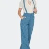 Blue Pinstripe High Waisted Suspender Pants By Voodoo Vixen -MODERN MILLIE Shop TRA5082 BLU 01