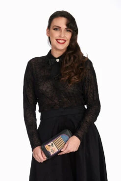 Window Cat Wallet By Banned -MODERN MILLIE Shop WT41135 BLACK3