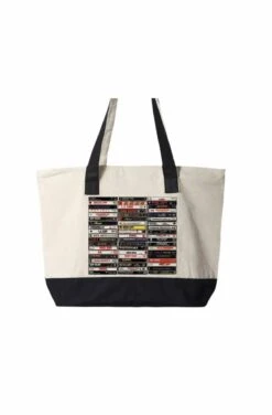 80's Glam Metal Tapes Canvas Zipper Tote Bag