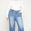 Patch Pocket Cropped Wide Leg Jeans By Mica Denim -MODERN MILLIE Shop a121fa91bc09c34a01d0d3bd33b70f050f7862eab691b59474663bf422db9975