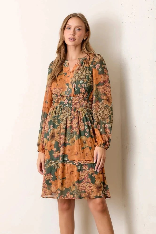 Green and Orange Floral Mini Dress Green And Orange Floral Mini Dress -MODERN MILLIE Shop a27eb445fe7690047074b94dda66c96848a50f80ff0754ed0831432b56ae6cca