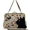 Floral Black Cat Tapestry Kisslock Bag -MODERN MILLIE Shop a6a04b95a5bdcb80f4897c19f16008955c03216368d6b2fc9038f9f771c26da1