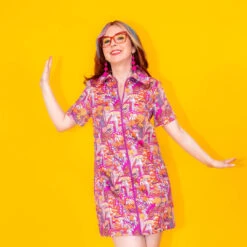 Sunset Mushroom Minidress By Blue Platypus -MODERN MILLIE Shop aea3aede9108219258196920712b0a363e81b3ac19380294ba41465086d5f8b2