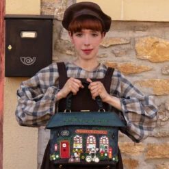 Old Post Office Grab Bag In Navy By Vendula London 4 Old Post Office Grab Bag In Navy By Vendula London -MODERN MILLIE Shop autumnvendula 4