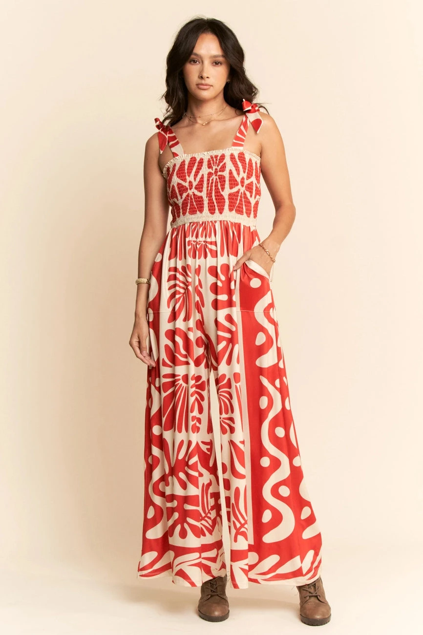 Red Geo Floral Wide Leg Jumpsuit Red Geo Floral Wide Leg Jumpsuit -MODERN MILLIE Shop b386c6984f442b07d8b82e8142f720d166d510a3166cc5057008ed745202efa3