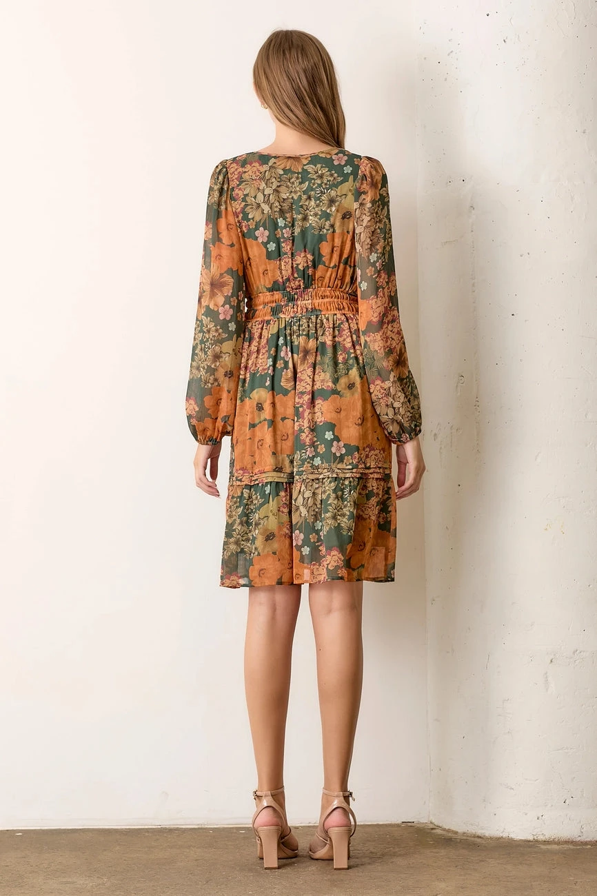 Green and Orange Floral Mini Dress Green And Orange Floral Mini Dress -MODERN MILLIE Shop b78248149bb8701722ce68cfd334e3243d9e81a8b66f00790c52e47f45cf72cd