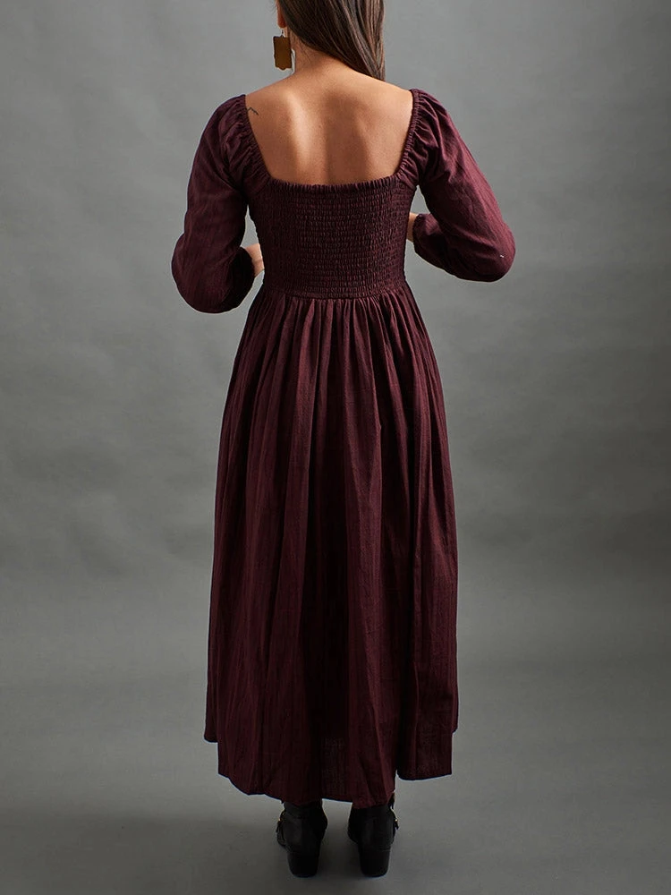 Maroon Plaid Smocked Midi Hailee Dress by Mata Traders Maroon Plaid Smocked Midi Hailee Dress By Mata Traders -MODERN MILLIE Shop bcfcda4362188fbeae3773aff93c7038a40d8ddc5bdfb84381d4d6918353fb1c