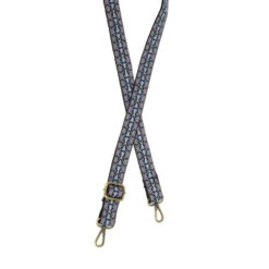 Narrow Embroidered Guitar Straps For Handbags -MODERN MILLIE Shop blue