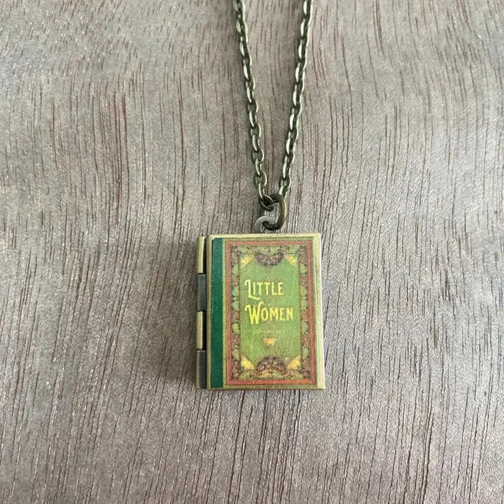 Green Filagree Little Women Book Locket Necklace by Marshall and Rose Green Filagree Little Women Book Locket Necklace By Marshall And Rose -MODERN MILLIE Shop c2cced90f9fe46500bc15f0a450f6ed542b041823f796a119b17b6824d840341