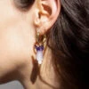 Purple Baby Got Bok! Choy Hoop Earrings By Peter And June