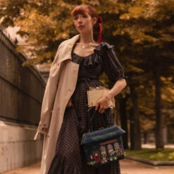 Old Post Office Grab Bag In Navy By Vendula London 11 Old Post Office Grab Bag In Navy By Vendula London -MODERN MILLIE Shop earlyautumn 7