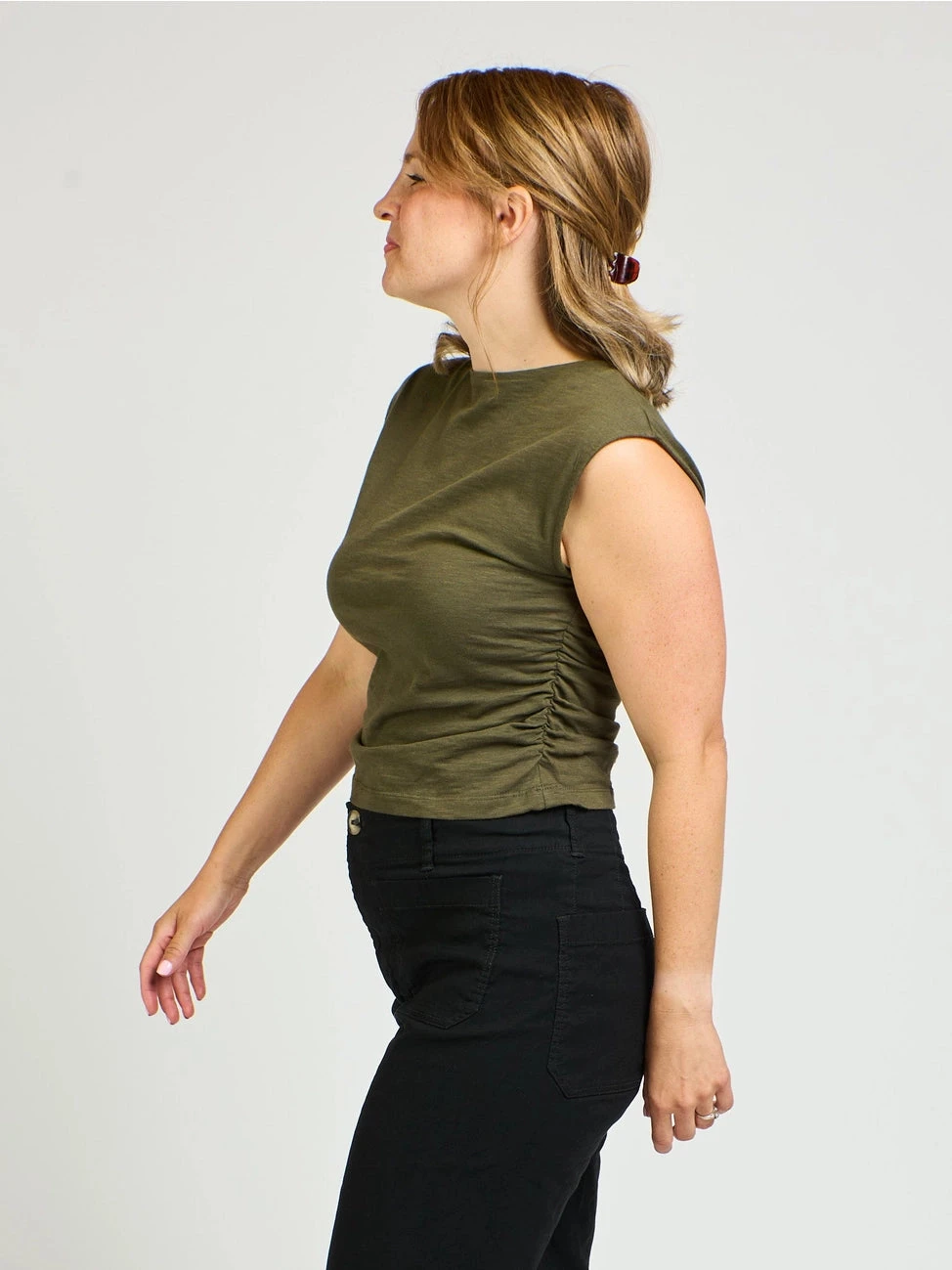 Olive Ruched Top by Mata Traders Olive Ruched Top By Mata Traders -MODERN MILLIE Shop f5c275a22266ebb7ce189321879e7c97968543ea333b6cbedf6dd9ac8d0cbeea
