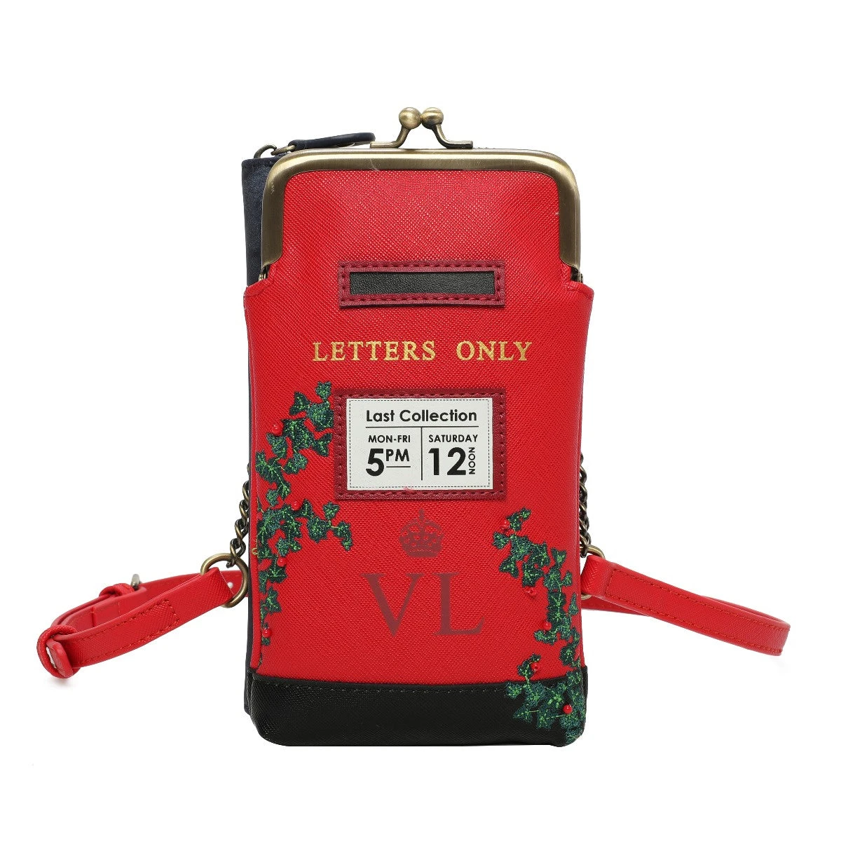 Old Post Office Clipper Phone Pouch By Vendula London -MODERN MILLIE Shop f61423211 the old post office navy edition clipper phone pouch front