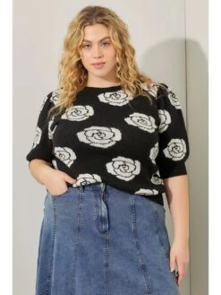 Black Floral Puff Sleeve Sweater -MODERN MILLIE Shop fcdb096db910a299d6093baf6b01e4323946c7e5f49a5975b6fcbe08e414ca7f