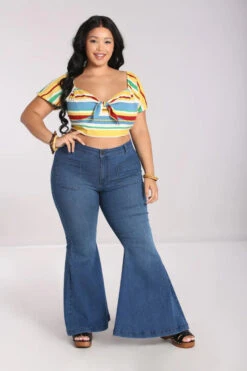 Janis Flare Jeans By Hell Bunny -MODERN MILLIE Shop hlb50239p janis jeans blu 01 8b430301 cbf3 4d9a 83dc e0fcf89293d9