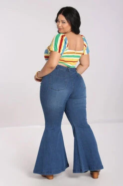 Janis Flare Jeans By Hell Bunny -MODERN MILLIE Shop hlb50239p janis jeans blu 02 1ca6035a 3fbc 45f0 a564 2ea4a0d0879e