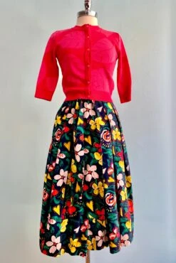 Red Monstera Terrace Jacquard Vera Cardigan By Palava -MODERN MILLIE Shop image 1599d63c 9d47 48fd b3b0 72d7bea5a265