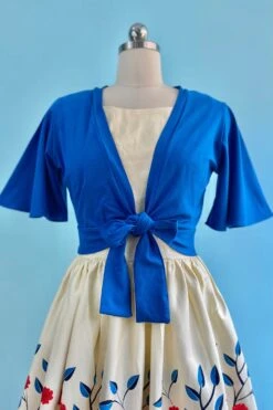 Royal Blue Flutter Sweet Sweater By Heart Of Haute