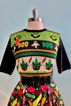 Spooky Boo Short Sleeve Sweater By Banned -MODERN MILLIE Shop image 5209a941 960c 46a1 8edc 4bb0058102f0