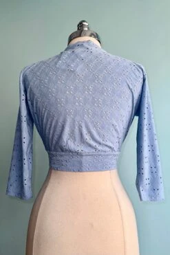 Light Blue Eyelet Sweet Sweater By Heart Of Haute -MODERN MILLIE Shop image 60fbcf26 a9c8 4732 90fd 375744f9476d