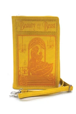 Beauty & The Beast Cross-body Book Bag In Yellow