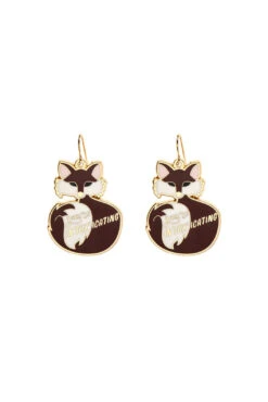 You're In"Fox"icating Enamel Drop Earrings By Erstwilder