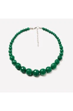 Forest Heavy Carve Beaded Necklace By Splendette