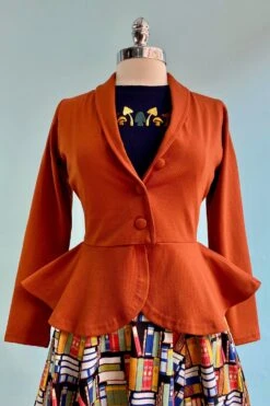 Rust Diva Jacket By Heart Of Haute