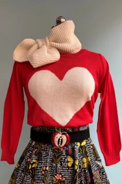 Red & Cream Heart Pullover Sweater -MODERN MILLIE Shop image a9825185 d585 4e6a 8368 a05e92b3f2af