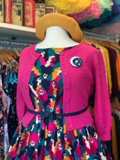 Magenta Puff Sleeve Cropped Cardigan -MODERN MILLIE Shop image bd44c014 790a 4a36 b10d 806440021be0