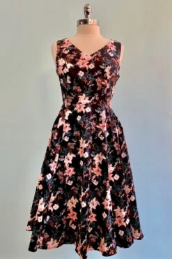 Butterfly And Lily V-Neck Dress By Eva Rose