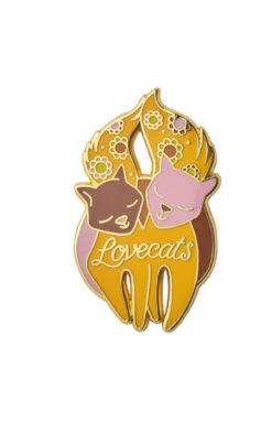 Love Cats Enamel Pin By Erstwilder