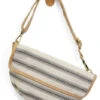 Pencil Stripe Canvas Sling Bag In Multiple Colors -MODERN MILLIE Shop l8261 00