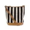 Black Awning Striped Bucket Bag