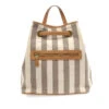 Taupe Awning Stripe Bucket Backpack -MODERN MILLIE Shop l8286 15