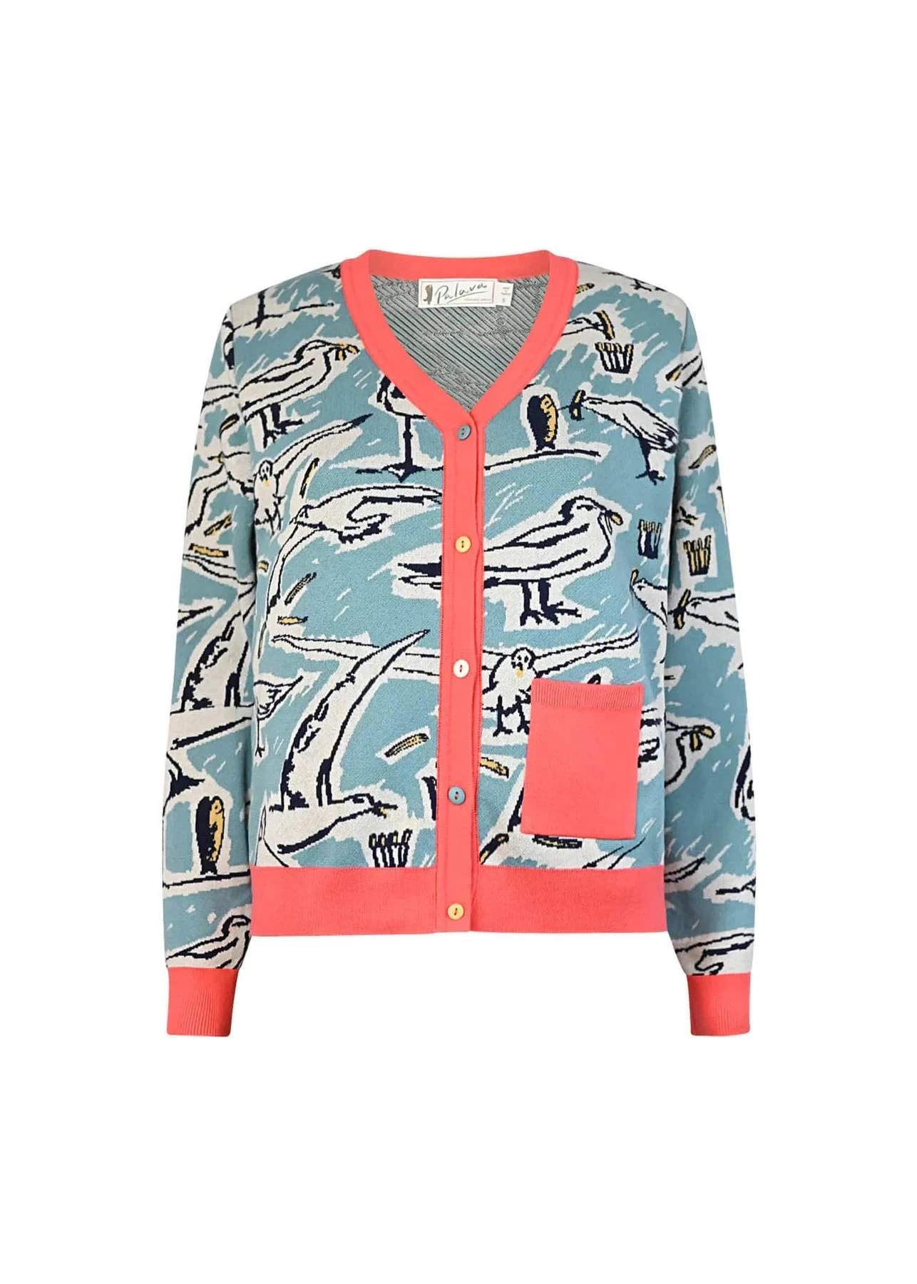 Teal Seagull Hilda Cardigan by Palava Teal Seagull Hilda Cardigan By Palava -MODERN MILLIE Shop palava HILTEASEAG hilda seagull cardigan teal 1