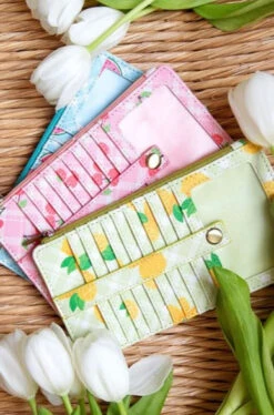 Printed Kara Flat Wallet In Multiple Colors!
