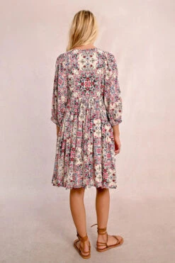 Cream Printed Boho Mini Dress By Molly Bracken -MODERN MILLIE Shop short bohemian dress printed 0a88f13a 27eb 450d a995 306b840d6fe5