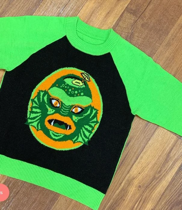 Swamp Creature Tiki Mug Sweater by The Oblong Box Shop Swamp Creature Tiki Mug Sweater By The Oblong Box Shop -MODERN MILLIE Shop swamp